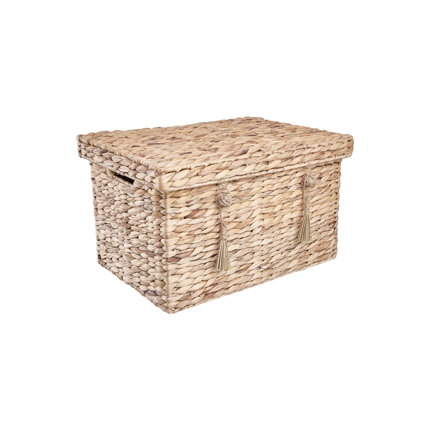 RUSH ROPE Basket with lid rectangular L 43 x W 30cm