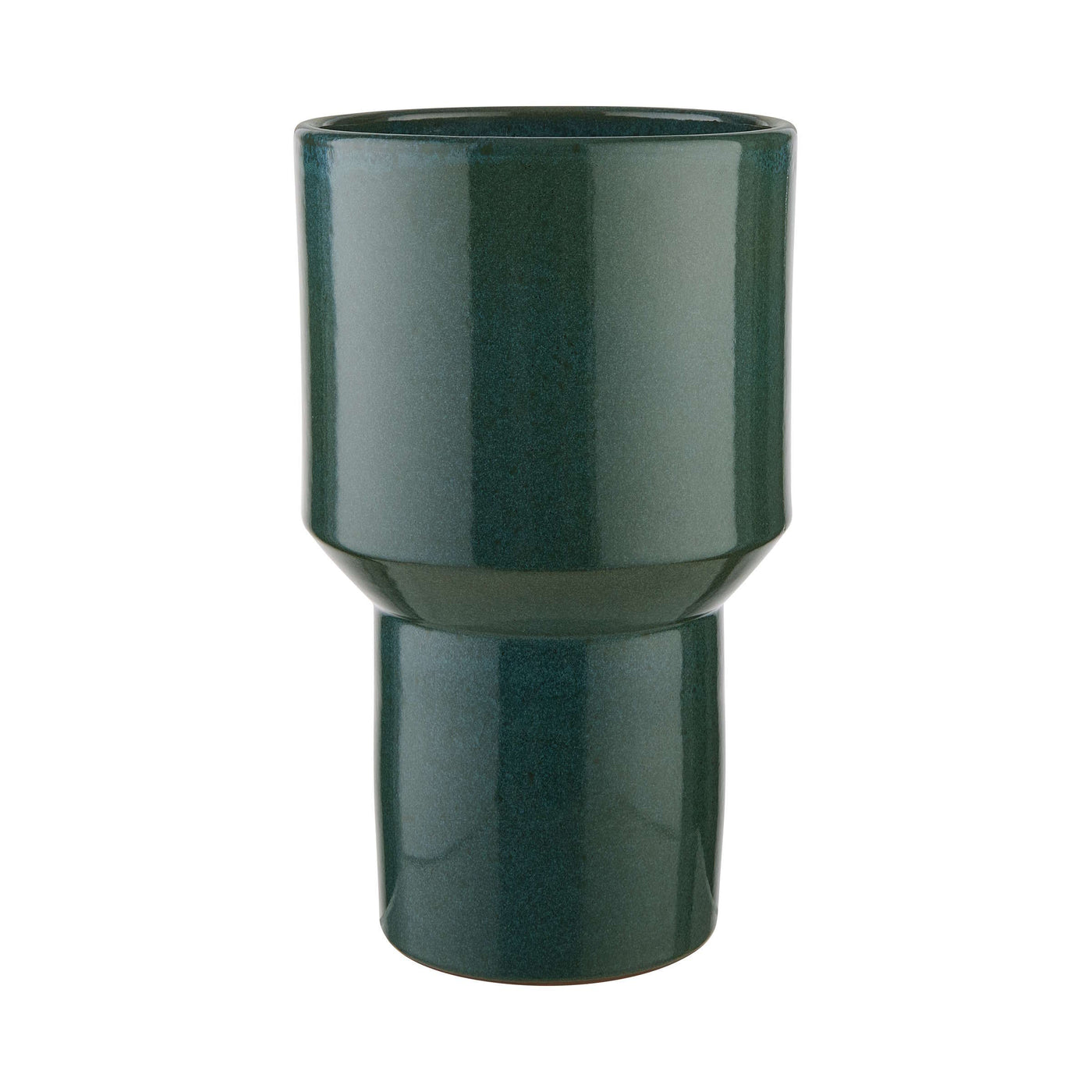 BOTANICAL ceramic vase 26,5cm, green