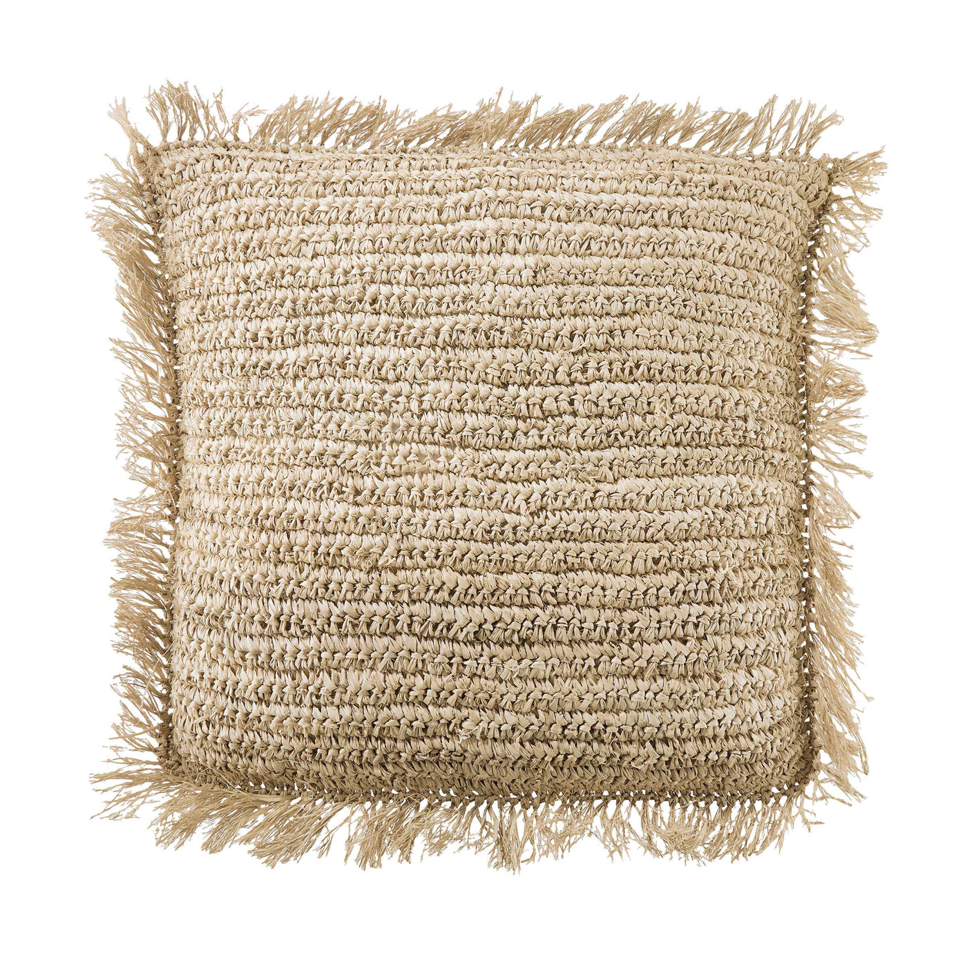 RAFFIA Cushion with fringes W 50 x L 50cm