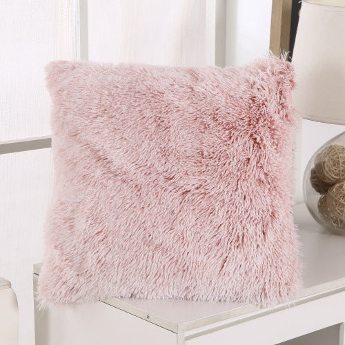 light pink 40*40cm real wool cushions, one sided wool with insert