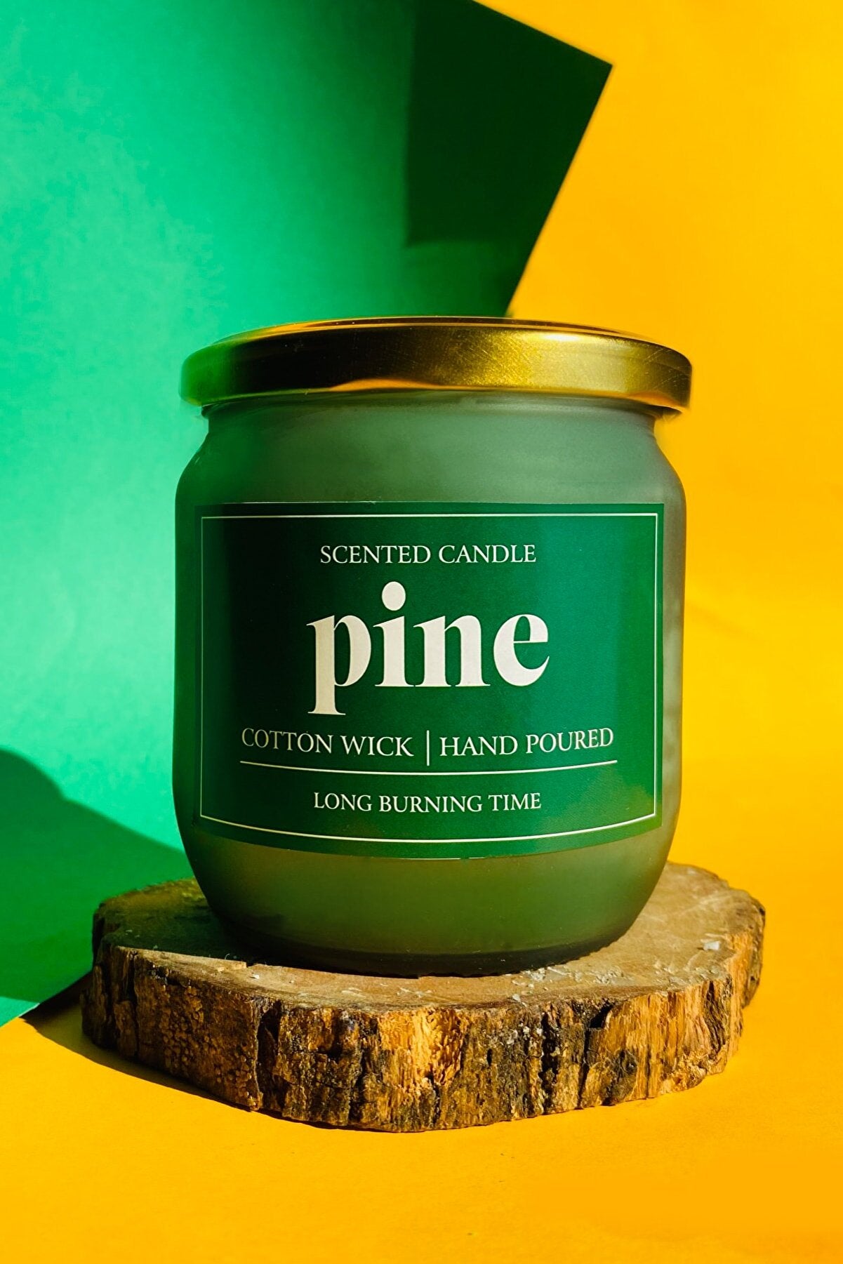 Pine Large Jar Soy Candle - Handmade