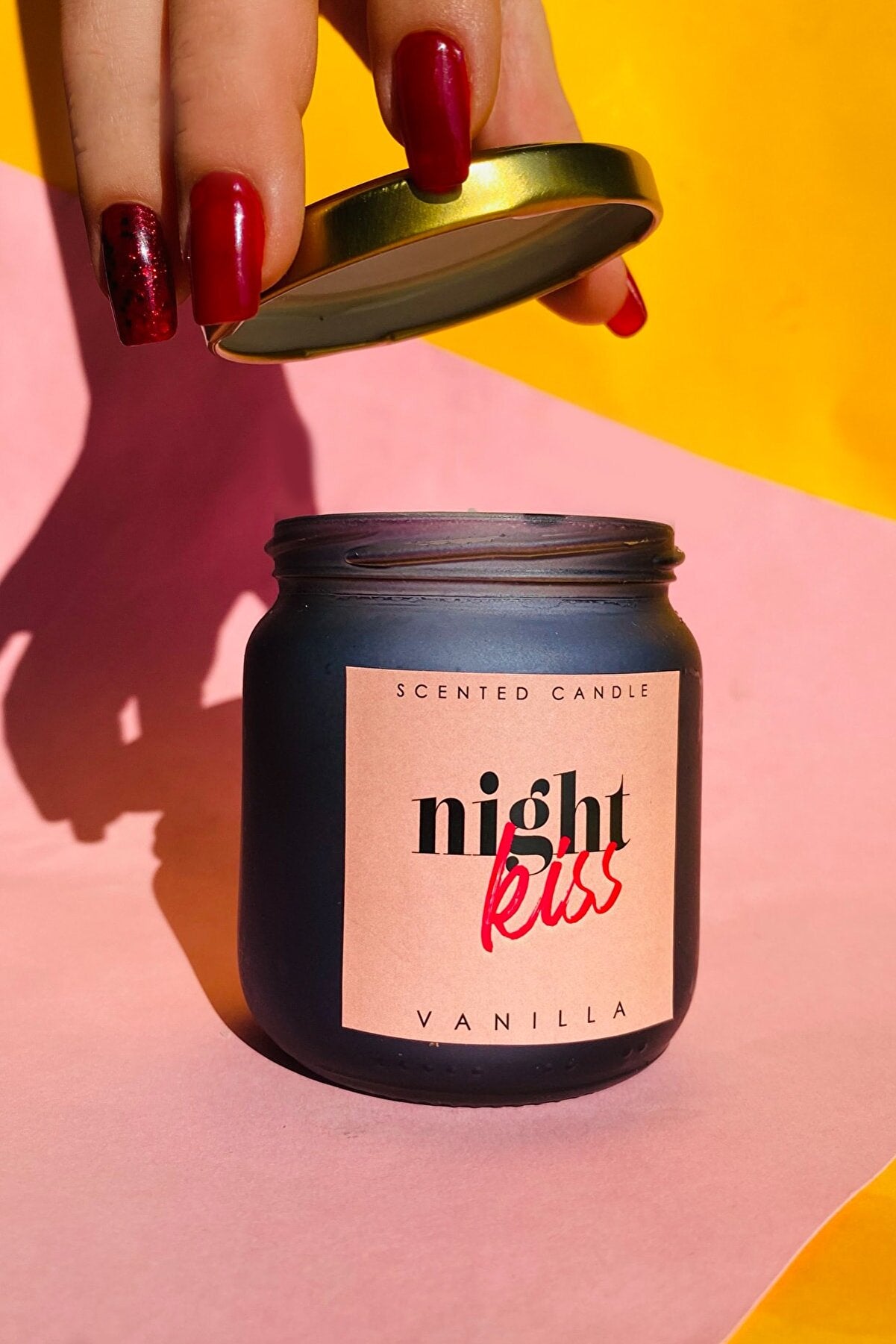 Night Kiss Small Jar Soy Candle - Handmade