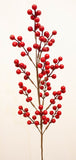 RED BERRY LGE CLUSTER STEM 76CM