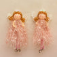 Whimsy Blush Fairy Hanger (Set of 2) – Delicate and Charming Hanging Fairy Decorations with Soft Blush Tones – Perfect for Christmas Trees, Nurseries, and Whimsical Home Décor