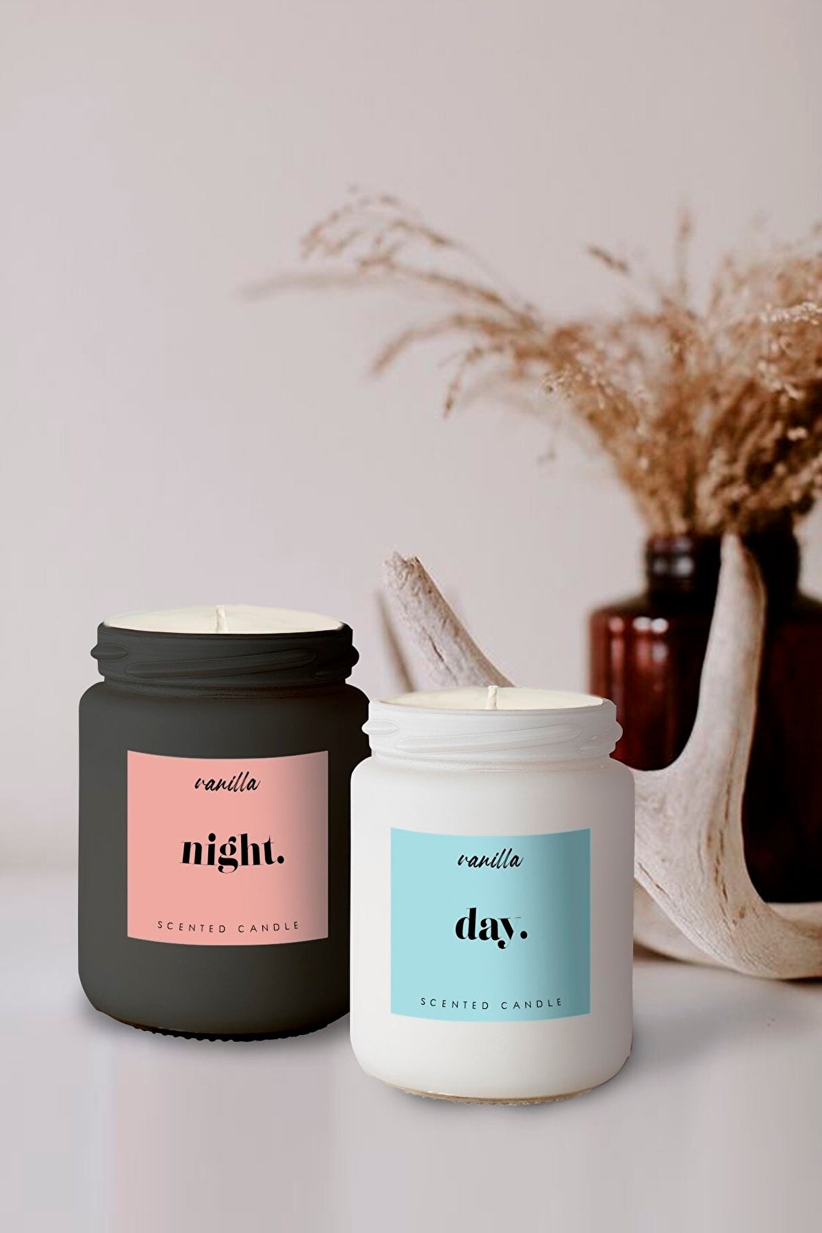 Handmade Day Small Jar Soy Candle - Eco-Friendly, Clean-Burning Scented Candle in a Stylish Glass Jar - Perfect for Home Decor, Relaxation, and Gift Giving