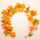 Berry, Maple Leaf & Pumpkin Garland 180 cm - Festive Autumn Garland with Pumpkins, Berries, and Maple Leaves - Perfect for Fall, Thanksgiving, Mantels, Tables, and Seasonal Displays