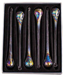 Set Of 6 Clear Glass Drops