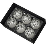 Frosted Christmas Scene Baubles, Set 6