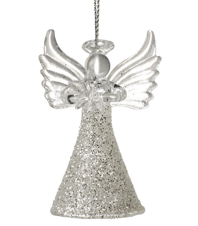 Glitter Glass Angel 6cm