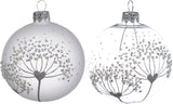 Decorative Glass Glitter Dandelion Baubles