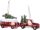 Hanging Festive Red Car Decorations, 11cm