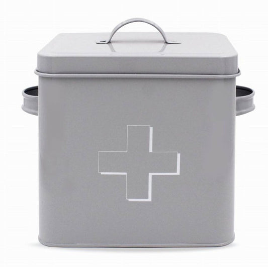 Grey Kitchen Collection First Aid Metal Tin