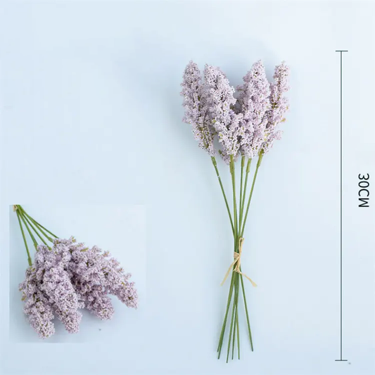 Artificial Corn Ears Flower Bunches Wheat Ear Stalk-Light Purple