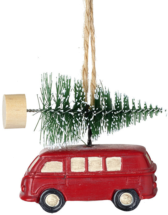 Red Camper Van Hanger, 6.5cm