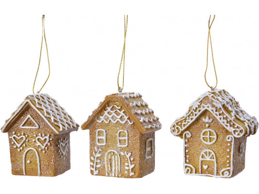 Gingerbread House Hangers, 7cm