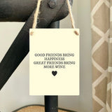 Good Friends Mini Metal Sign, 9cm