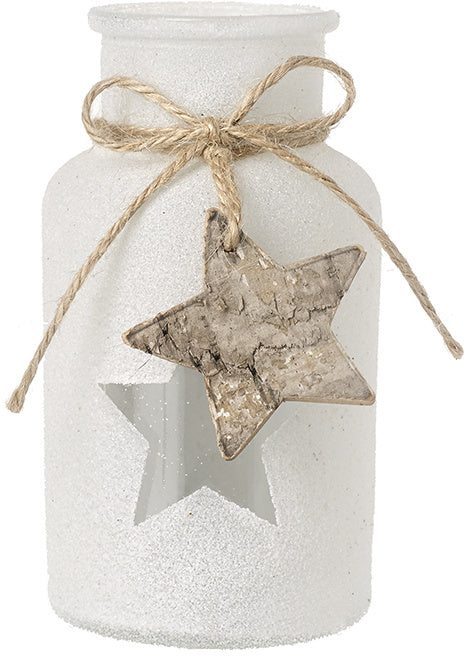 Frosted Star Jar, 12.5cm