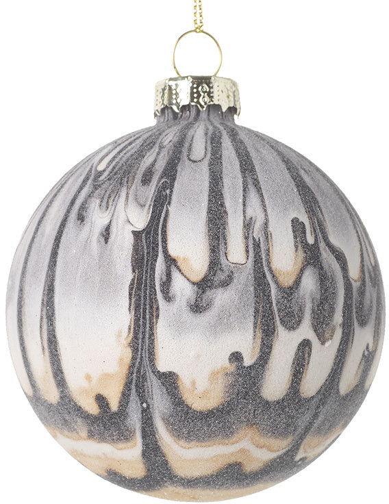 Ombre Drip Glass Bauble, 8cm