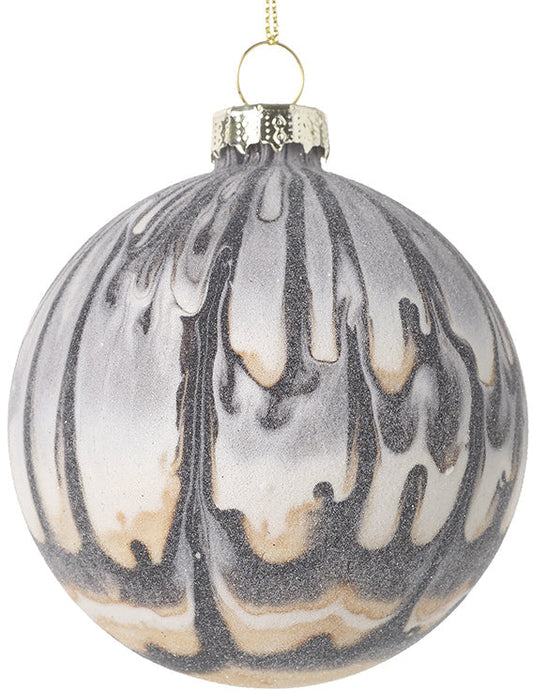 Ombre Drip Glass Bauble, 8cm