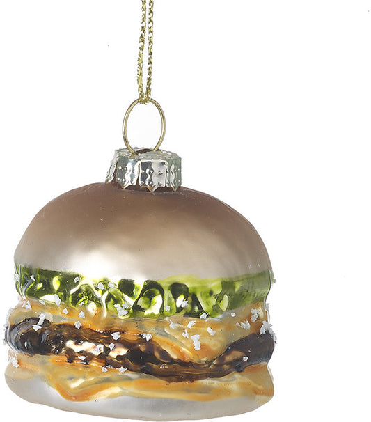 Glass Cheeseburger Bauble, 4.5cm