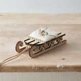 Wooden Sled Hanger, 15cm