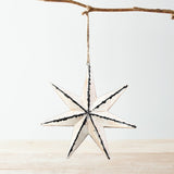 Medium Rustic White Hanging Star, 27cm