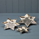 Silver Star Shape Plate 16.5cm