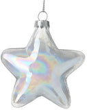 Hanging Glass Star W/feather