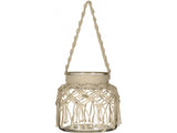 Hanging Macrame Lantern, 12cm