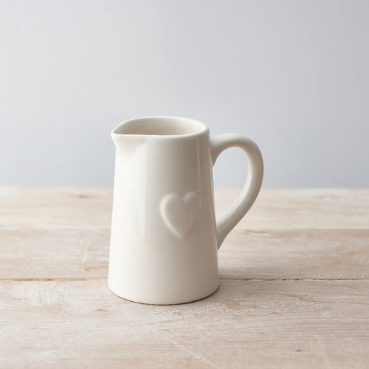 Ceramic Heart Jug, 11cm