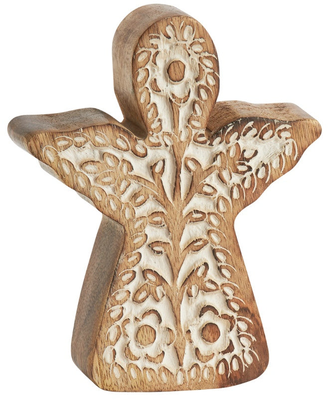 Hand-Carved Wooden Angel