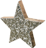 Silver Mosaic Star, 25cm