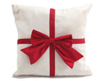 Christmas Bow Cushion, 40cm