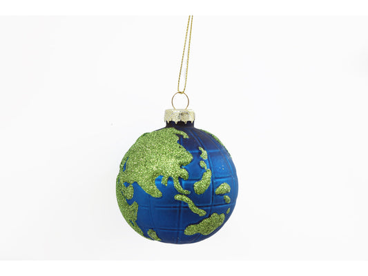 7cm Glitter World Bauble