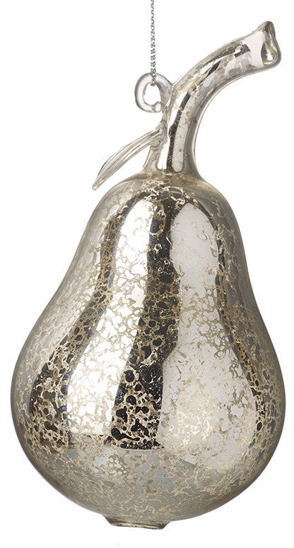 Mottled Glass Pear 12cm