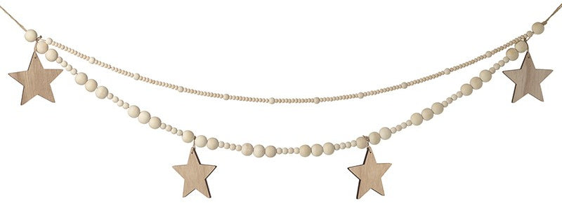 Beaded Star Garland 100cm