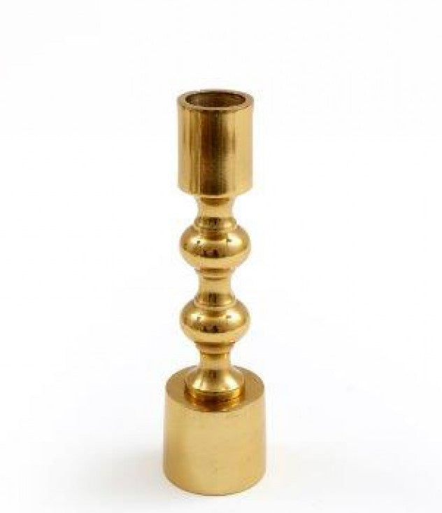 Laurie Gold Candlestick Holder, 16cm