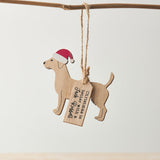 Christmas Jack Russell Hanger, 10cm