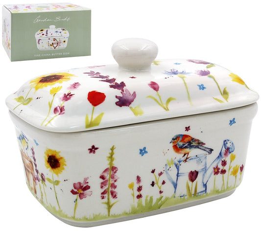 Garden Birds Butter Dish