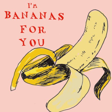 BANANAS FOR YOU CARD, 15CM