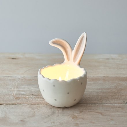 CERAMIC RABBIT EARS EGG CUP, 8CM