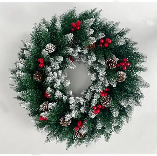 12'' MIXED PINE CANDLE WREATH