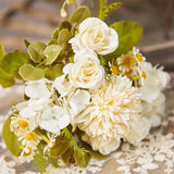 Artificial Artificial Flowers Chrysanthemum Rose Faux flower-White