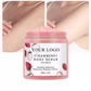 Whipped whitening candy all-natural fruit skin care – private label organic strawberry lightning exfoliating cream body scrub, deeply nourishes and brightens skin, exfoliates dead cells, enhances smoothness and radiance, suitable for all skin types