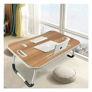 Small table on bed Wooden tea table Foldable computer table on bed Simple small bamboo bed table for rent