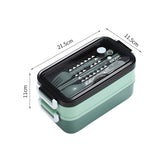 Green Plastic lunch box set