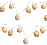 Christmas light led Bamboo Touch Ball String Lights holiday Bamboo Woven Decorative String Lights