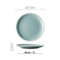 8-inch Blue Plate with Black Spots Ceramic Plate for Home Dining Table Decorative Plate for Serving Food and Table Settings Unique Design with Glossy Finish and Durable Material