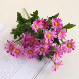 Artificial Silk Daisy Flower Bouquet-Purple