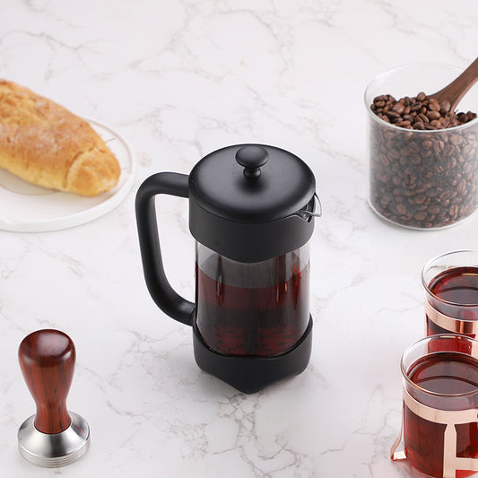 "Best Quality Black Color Coffee Press High  Borosilicate Glass French Press Plastic French Press Coffee Maker"